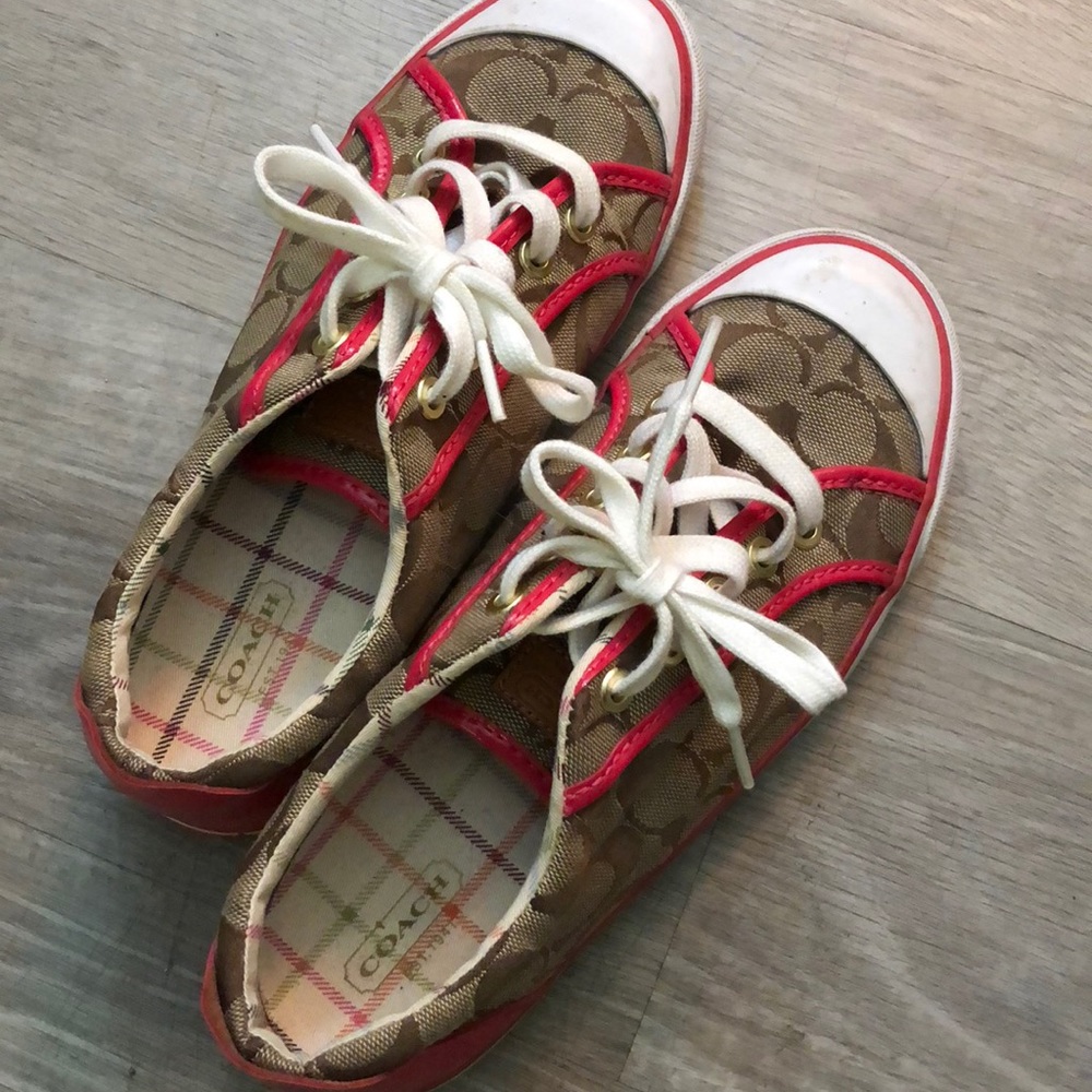 pink coach shoes